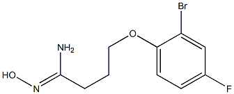 (1Z)-4-(2-bromo-4-fluorophenoxy)-N'-hydroxybutanimidamide Struktur