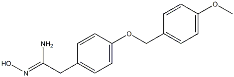 (1Z)-N'-hydroxy-2-{4-[(4-methoxybenzyl)oxy]phenyl}ethanimidamide Struktur