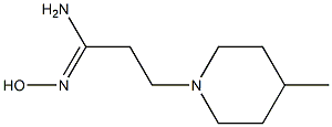 (1Z)-N'-hydroxy-3-(4-methylpiperidin-1-yl)propanimidamide Struktur