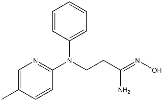 (1Z)-N'-hydroxy-3-[(5-methylpyridin-2-yl)(phenyl)amino]propanimidamide Struktur