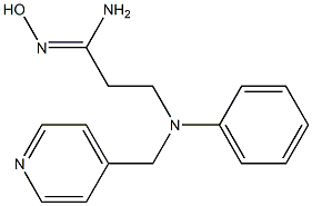 (1Z)-N'-hydroxy-3-[phenyl(pyridin-4-ylmethyl)amino]propanimidamide Struktur