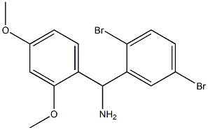 (2,5-dibromophenyl)(2,4-dimethoxyphenyl)methanamine Struktur