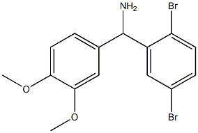 (2,5-dibromophenyl)(3,4-dimethoxyphenyl)methanamine Struktur