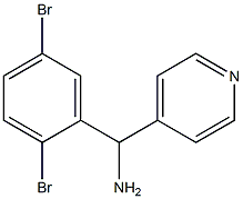 (2,5-dibromophenyl)(pyridin-4-yl)methanamine Struktur