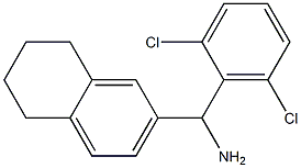 (2,6-dichlorophenyl)(5,6,7,8-tetrahydronaphthalen-2-yl)methanamine Struktur