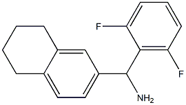 (2,6-difluorophenyl)(5,6,7,8-tetrahydronaphthalen-2-yl)methanamine Struktur