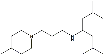 (2,6-dimethylheptan-4-yl)[3-(4-methylpiperidin-1-yl)propyl]amine Struktur