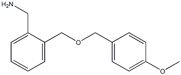 (2-{[(4-methoxyphenyl)methoxy]methyl}phenyl)methanamine Struktur