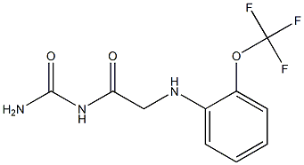 (2-{[2-(trifluoromethoxy)phenyl]amino}acetyl)urea Struktur