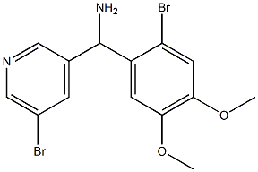 (2-bromo-4,5-dimethoxyphenyl)(5-bromopyridin-3-yl)methanamine Struktur