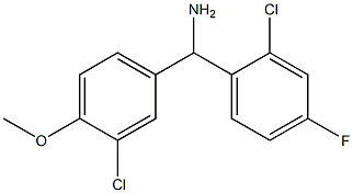 (2-chloro-4-fluorophenyl)(3-chloro-4-methoxyphenyl)methanamine Struktur