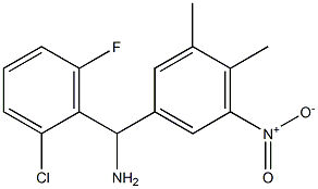 (2-chloro-6-fluorophenyl)(3,4-dimethyl-5-nitrophenyl)methanamine Struktur