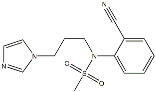 (2-cyanophenyl)-N-[3-(1H-imidazol-1-yl)propyl]methanesulfonamide Struktur