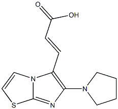 (2E)-3-(6-pyrrolidin-1-ylimidazo[2,1-b][1,3]thiazol-5-yl)acrylic acid Struktur