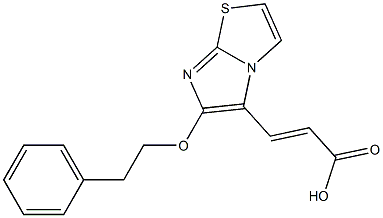 (2E)-3-[6-(2-phenylethoxy)imidazo[2,1-b][1,3]thiazol-5-yl]acrylic acid Struktur