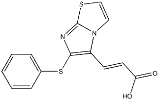 (2E)-3-[6-(phenylthio)imidazo[2,1-b][1,3]thiazol-5-yl]acrylic acid Struktur