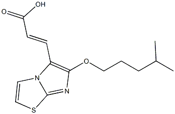 (2E)-3-{6-[(4-methylpentyl)oxy]imidazo[2,1-b][1,3]thiazol-5-yl}acrylic acid Struktur