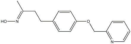 (2E)-4-[4-(pyridin-2-ylmethoxy)phenyl]butan-2-one oxime Struktur