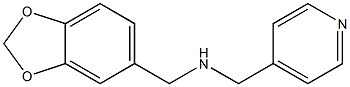 (2H-1,3-benzodioxol-5-ylmethyl)(pyridin-4-ylmethyl)amine Struktur