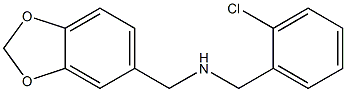 (2H-1,3-benzodioxol-5-ylmethyl)[(2-chlorophenyl)methyl]amine Struktur