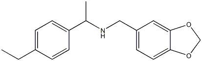 (2H-1,3-benzodioxol-5-ylmethyl)[1-(4-ethylphenyl)ethyl]amine Struktur