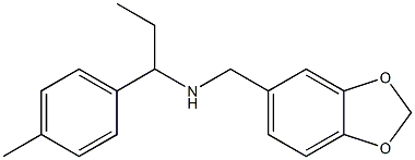 (2H-1,3-benzodioxol-5-ylmethyl)[1-(4-methylphenyl)propyl]amine Struktur