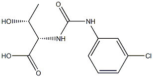 (2S,3R)-2-({[(3-chlorophenyl)amino]carbonyl}amino)-3-hydroxybutanoic acid Struktur