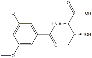 (2S,3R)-2-[(3,5-dimethoxybenzoyl)amino]-3-hydroxybutanoic acid Struktur