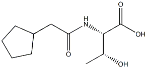 (2S,3R)-2-[(cyclopentylacetyl)amino]-3-hydroxybutanoic acid Struktur