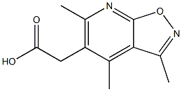 (3,4,6-trimethylisoxazolo[5,4-b]pyridin-5-yl)acetic acid Struktur