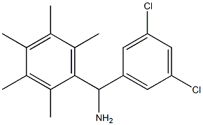 (3,5-dichlorophenyl)(2,3,4,5,6-pentamethylphenyl)methanamine Struktur