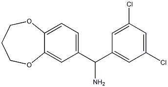 (3,5-dichlorophenyl)(3,4-dihydro-2H-1,5-benzodioxepin-7-yl)methanamine Struktur