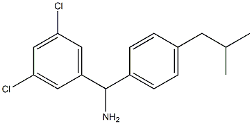 (3,5-dichlorophenyl)[4-(2-methylpropyl)phenyl]methanamine Struktur