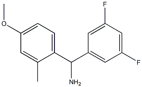 (3,5-difluorophenyl)(4-methoxy-2-methylphenyl)methanamine Struktur