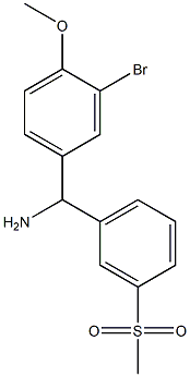 (3-bromo-4-methoxyphenyl)(3-methanesulfonylphenyl)methanamine Struktur