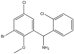 (3-bromo-5-chloro-2-methoxyphenyl)(2-chlorophenyl)methanamine Struktur