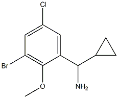 (3-bromo-5-chloro-2-methoxyphenyl)(cyclopropyl)methanamine Struktur