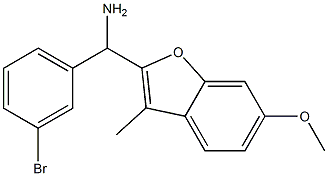 (3-bromophenyl)(6-methoxy-3-methyl-1-benzofuran-2-yl)methanamine Struktur