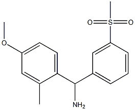 (3-methanesulfonylphenyl)(4-methoxy-2-methylphenyl)methanamine Struktur