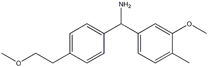 (3-methoxy-4-methylphenyl)[4-(2-methoxyethyl)phenyl]methanamine Struktur