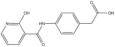 (4-{[(2-hydroxypyridin-3-yl)carbonyl]amino}phenyl)acetic acid Struktur