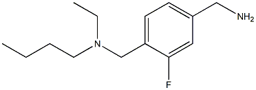 (4-{[butyl(ethyl)amino]methyl}-3-fluorophenyl)methanamine Struktur