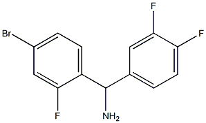 (4-bromo-2-fluorophenyl)(3,4-difluorophenyl)methanamine Struktur