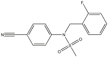 (4-cyanophenyl)-N-[(2-fluorophenyl)methyl]methanesulfonamide Struktur