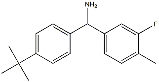 (4-tert-butylphenyl)(3-fluoro-4-methylphenyl)methanamine Struktur