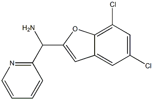 (5,7-dichloro-1-benzofuran-2-yl)(pyridin-2-yl)methanamine Struktur