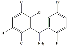 (5-bromo-2-fluorophenyl)(2,3,5,6-tetrachlorophenyl)methanamine Struktur