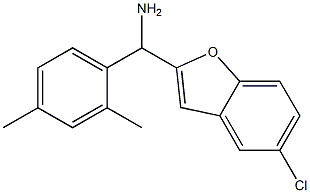 (5-chloro-1-benzofuran-2-yl)(2,4-dimethylphenyl)methanamine Struktur