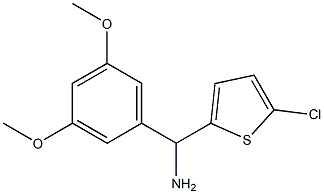 (5-chlorothiophen-2-yl)(3,5-dimethoxyphenyl)methanamine Struktur