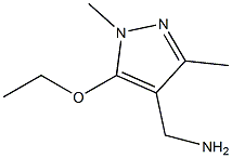 (5-ethoxy-1,3-dimethyl-1H-pyrazol-4-yl)methanamine Struktur